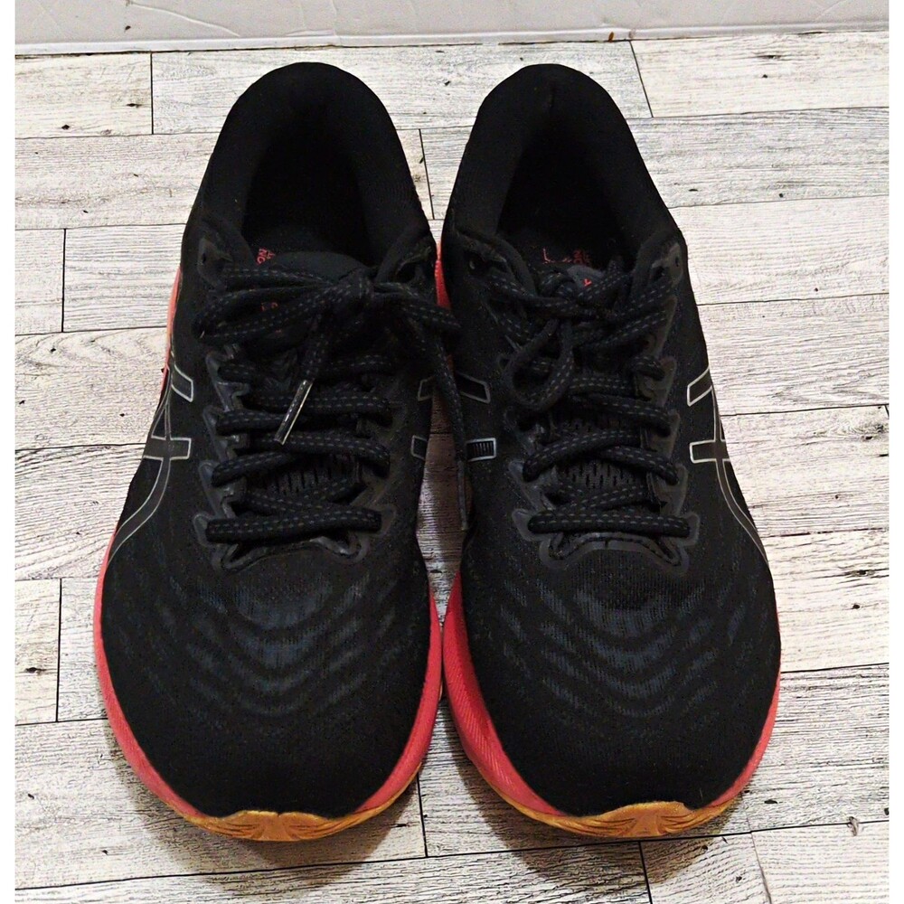 ASICS Women’s Low Top Lace-Up Athletic Sneakers Black/Pink/Tan Size 8